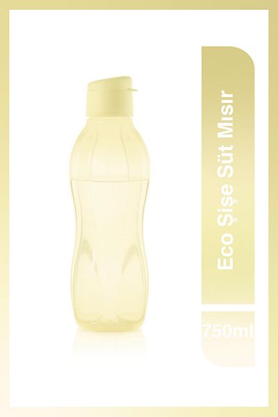 Tupperware Eco Bottle Drinker & Flask Easy Cover Milk Corn 750ml