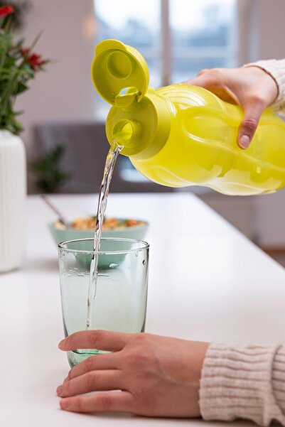 Tupperware Eco Bottle - Lemon 1.5Lt, 2-Piece Water Bottle and Water Bottle Easy Lid