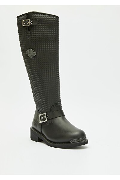Harley Davidson Zoe Hi Kadın Siyah Deri Bot