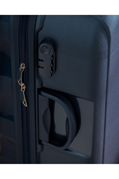 Madame Coco Huitre Valiz/Bavul - Lacivert - Orta Boy