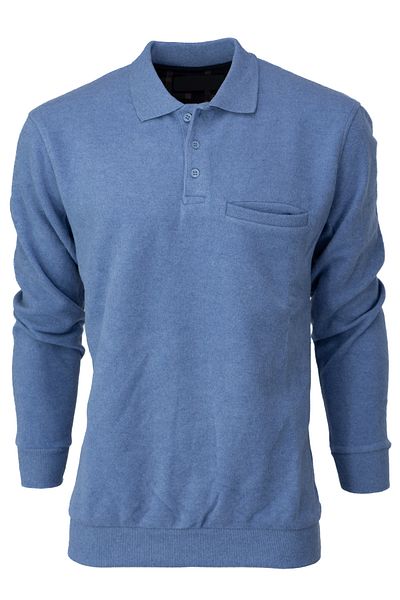 Oppland Pulover de iarnă pentru bărbați, cu gât polo, din bumbac, tricotat, cu nasturi Thessaloniki, cu buzunare, confortabil, complet