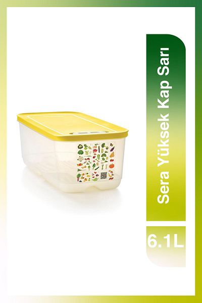 Tupperware Greenhouse Series Yellow High Food Storage Container 6.1 Lt