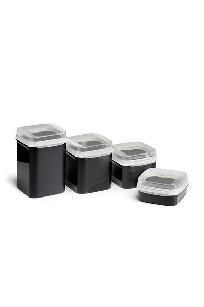 Tupperware Custom Square Black Food Storage Container 2.6 Lt