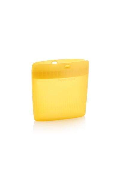Tupperware Sarı Silikon Çanta Küçük Boy Çok Amaçlı Esnek ve Dayanıklı Saklama Çantası