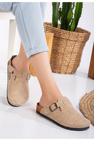 Aurora Shoes Boston Beige Women's Slippers