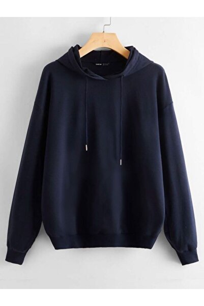 VAOV Kapüşonlu Regular Basic Sweatshirt Polar Kazak Lacivert S Beden 1 Adet