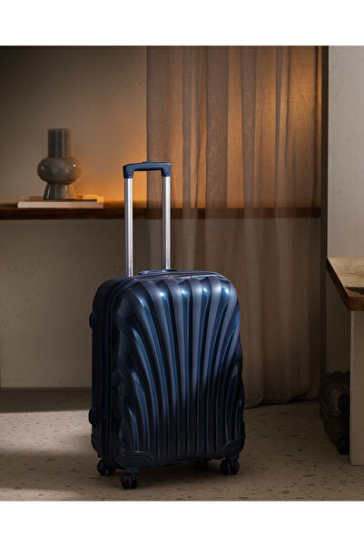 Madame Coco Huitre Valiz/Bavul - Lacivert - Orta Boy