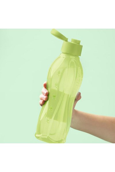 Tupperware Eco Bottle Drinker & Flask Lime Pattern 1 Lt