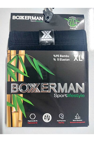 Alıç بوكسر رجالي أسود - 3 عبوات 95% بامبو 5% إيلاستين، جودة مرنة