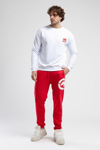 ECKO UNLTD Chelsea Red Relaxed Fit Printed Loose Fit Men's Tracksuit Bottom