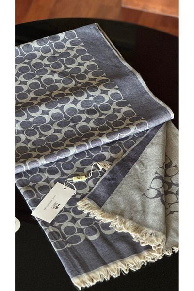 MODA SCARF Εισαγόμενο σάλι Coach Silk από βαμβάκι