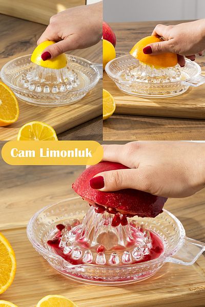 Porsima Kts0063-1 Glass Orange Lemon Squeezer Lemon Bowl Orange Squeezer - 100 ml