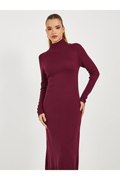 Styli Turtle Neck Knitted Sweater Maxi Dress