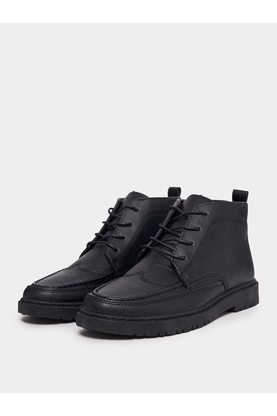 Styli Hi-Top Flat Heel Lace Up Ankle Boots