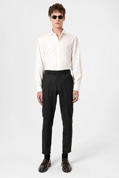 Antioch Men's Black Classic High Waist Trousers