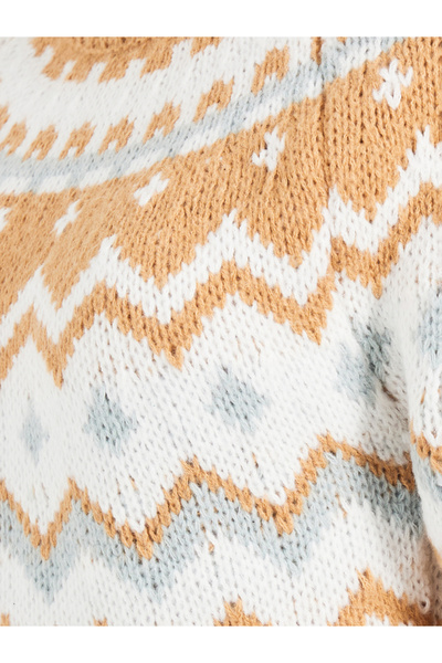 Styli Patterned Sweater Knee Length Dress