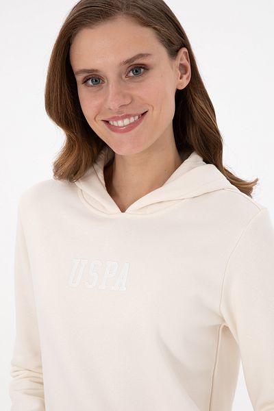 U.S. Polo Assn. Hanorac de bază crem pentru damă 50289536 -VR071