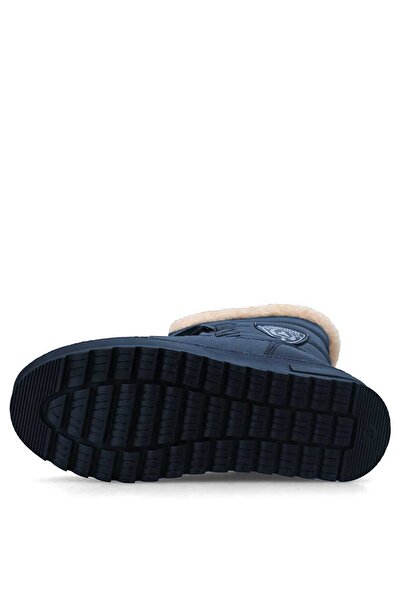 Evojean Unisex Fermuarlı İçi Kürklü Soğuğa Dayanıklı Çizme Çocuk Kar Botu Lacivert