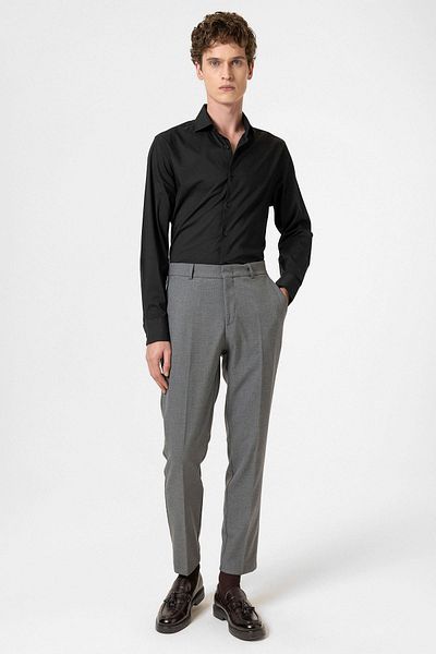 Antioch Gray High Waist Classic Men's Trousers