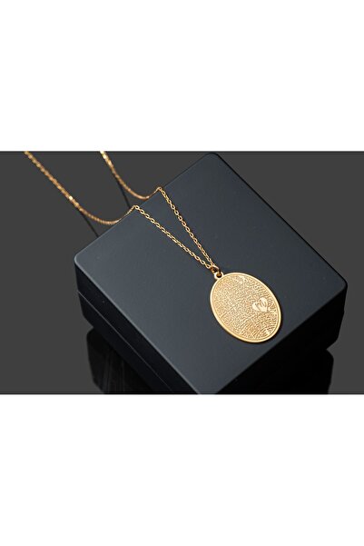 DECOVIENO KİŞİYE ÖZEL PARMAK İZİ HARF DETAYLI KALP KOLYE, 925 AYAR KOLYE, GÜMÜŞ, ROSE GOLD,ALTIN KAPLAMA KOLYE