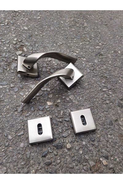 ARON New Luxury Sun with Inox Badge - Type Door Handle with Back Front 1 Set