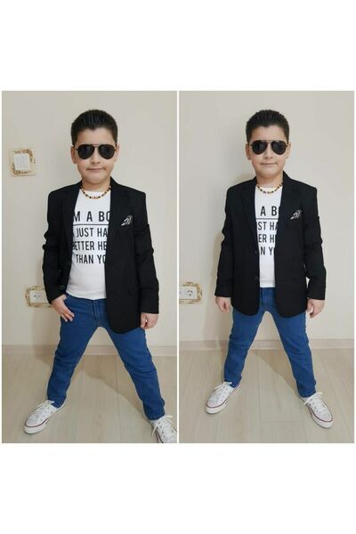 elfanto kıds erkek coçuk astarlı ceket