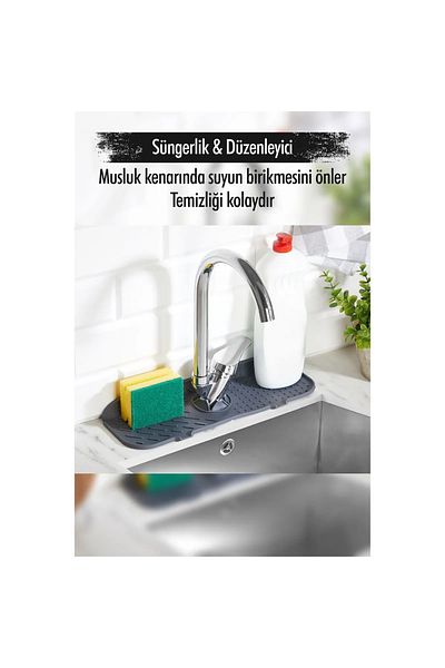 LEON LİFE Red Rose Water Holder Faucet Mat Προστατευτικό πατάκι βρύσης για κουζίνα και μπάνιο