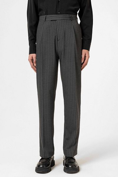 Antioch Anthracite Striped Relaxed Fit Men's Trousers