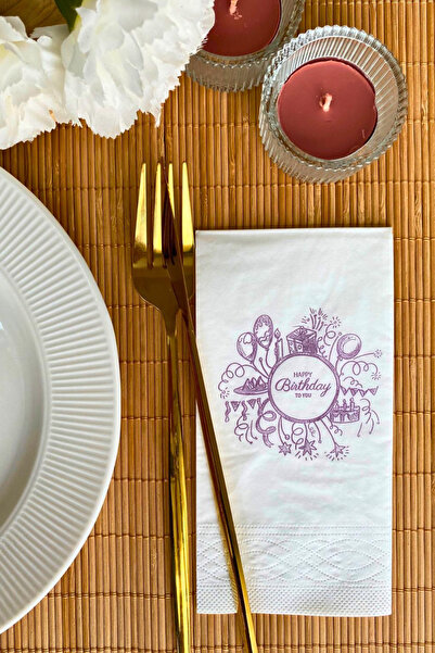 loyderlena 100 منديل لحفلات عيد الميلاد السعيد مقاس 33x33 سم