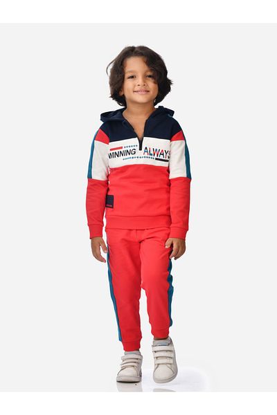 Victor and Jane By Styli Colorblock Regular Fit Hoodie & Joggers Set