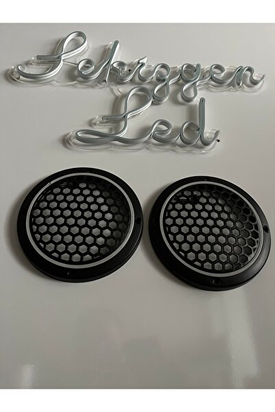 sekizgen led Piksel Neon Ledli Sese Duyarlı 20'lik Midrange Kapağı 1 Takım 2 Kapak