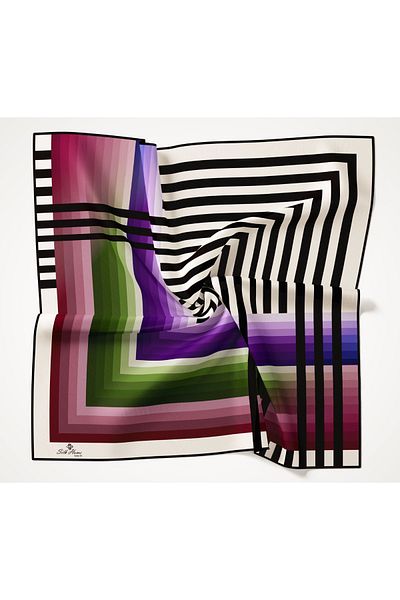 Silk Home Zebra Pattern Twill Scarf - Transitional Model 3110-03