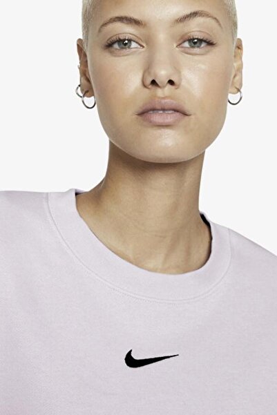 Nike Hanorac pentru îmbrăcăminte sport oversize din lână violetă pentru femei, colecția Essential