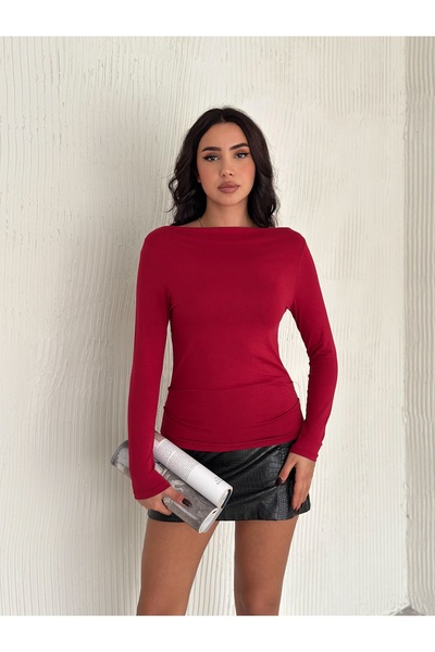 fiolin Μακρυμάνικη μπλούζα μοντέρνας σχεδίασης Boat Neck