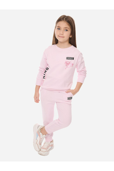 Victor and Jane By Styli Glitter Print Regular Sweatshirt & Joggers Set