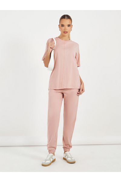 Styli Overlock Seam Detail T-Shirt & Cuffed Joggers Co-Ords