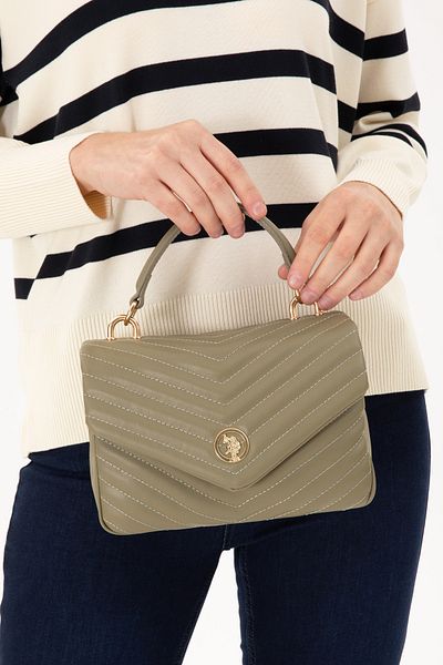 U.S. Polo Assn. Women's Khaki Chain Strap Handbag 50300326 -Vr027