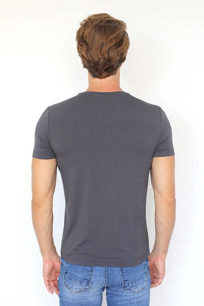 DOSXX Men's Slim Fit 0 Collar Bamboo T-Shirt