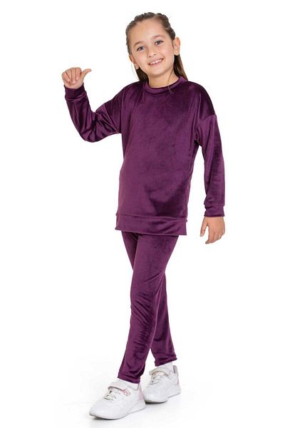 My Kids Wear Velvet Basic Solid Color Children's Set