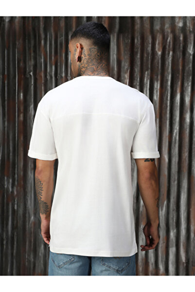 High Star By Styli Solid Cotton Relaxed Fit Round Neck T-Shirt