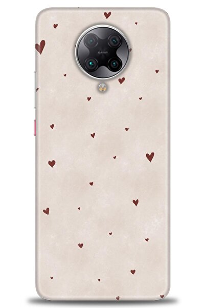 GMOtp Xiaomi Poco F2 Pro Kılıf - Kahve Kalpler