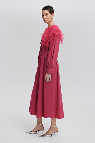 Touché Privé Φόρεμα Ποπλίνα - Σχέδιο γιακά Organza