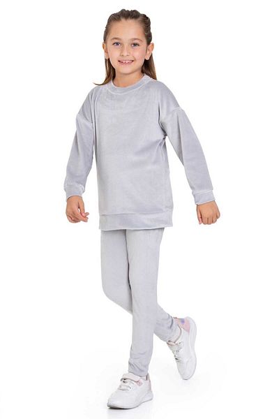 My Kids Wear Velvet Basic Solid Color Children's Set