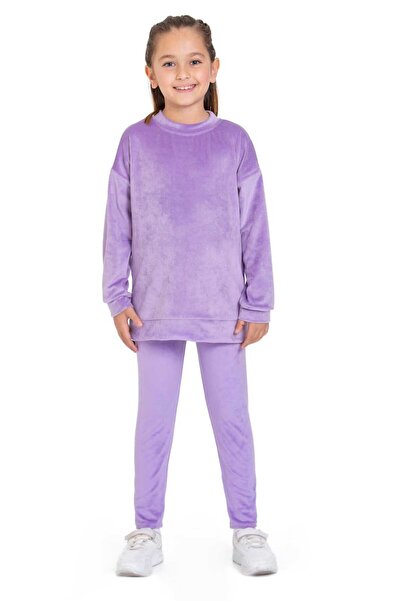 My Kids Wear Kadife Basic Düz Renk Çocuk Takım