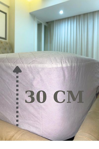 GÜVEN Quilted Patterned Single/Double Mattress Protector - Quilted and Elastic, Complete Fitted