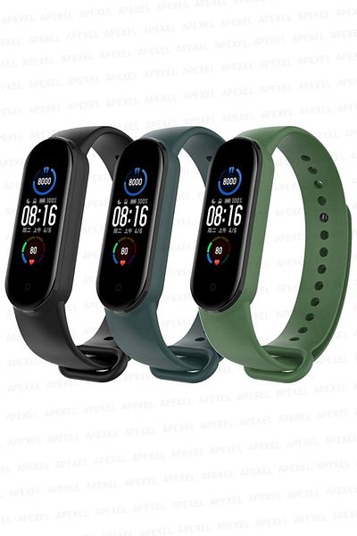 APEXEL مجموعة من 3 حبال متوافقة مع Xiaomi Mi Band 5 و6
