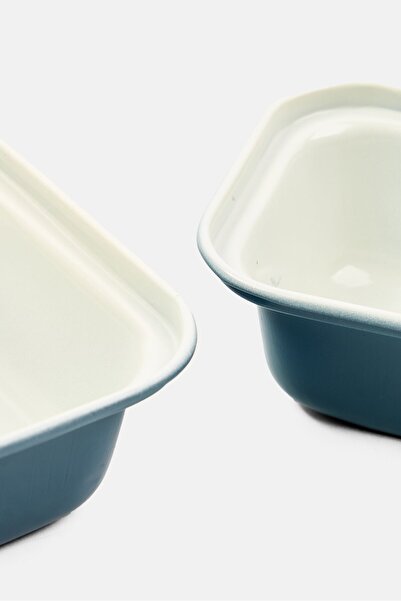 Cook With Color 2 Pcs Non Stick Mini Loaf Pan Set, Slate Blue