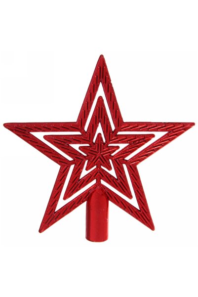 Sezy Red Large Size Christmas Pine Tree Tepelik Star Tepelik 20 cm