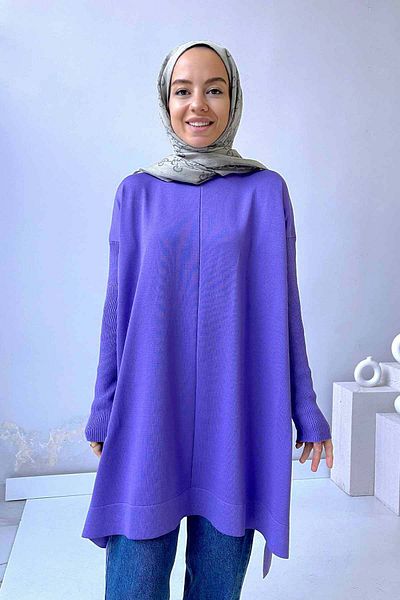 Ka Hijab Mira Mercerized Hijab Tunic - Λιλά