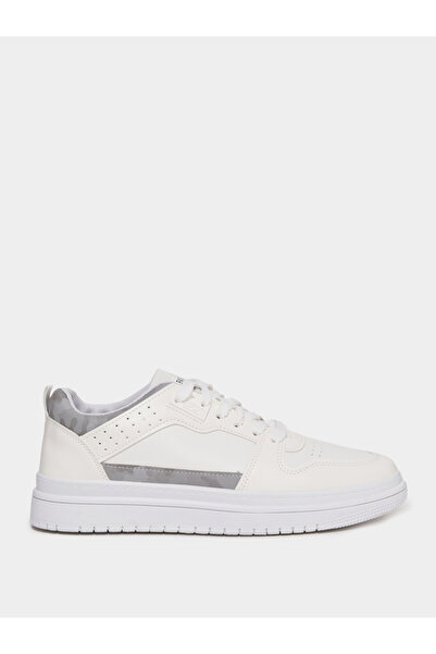 Styli Contrast Panel Camo Print Platform Sole Sneakers